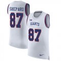 Wholesale Cheap Nike Giants #87 Sterling Shepard White Men's Stitched NFL Limited Rush Tank Top Jersey