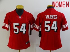 Wholesale Cheap Women San Francisco 49ers 54 Warner Red New Nike Vapor Untouchable Limited 2021 NFL Jersey