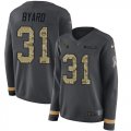Wholesale Cheap Nike Titans #31 Kevin Byard Anthracite Salute to Service Women's Stitched NFL Limited Therma Long Sleeve Jersey