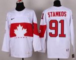 Wholesale Cheap Olympic 2014 CA. #91 Steven Stamkos White Stitched NHL Jersey