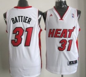 Wholesale Cheap Miami Heat #31 Shane Battier Revolution 30 Swingman White Jersey