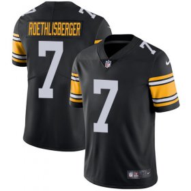 Wholesale Cheap Nike Steelers #7 Ben Roethlisberger Black Alternate Men\'s Stitched NFL Vapor Untouchable Limited Jersey
