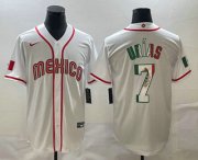 Cheap Men's Mexico Baseball #7 Julio Urias 2023 White World Baseball Classic Stitched Jersey