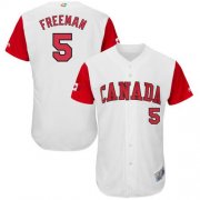 Wholesale Cheap Team Canada #5 Freddie Freeman White 2017 World MLB Classic Authentic Stitched MLB Jersey