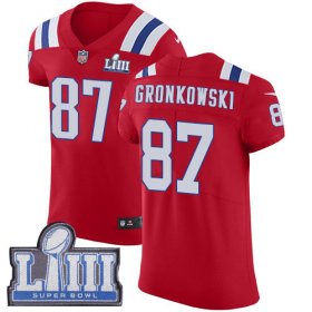 Wholesale Cheap Nike Patriots #87 Rob Gronkowski Red Alternate Super Bowl LIII Bound Men\'s Stitched NFL Vapor Untouchable Elite Jersey