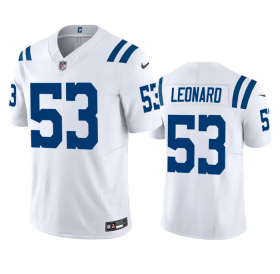 Wholesale Cheap Men\'s Indianapolis Colts #53 Shaquille Leonard White 2023 F.U.S.E Vapor Untouchable Stitched Football Jersey