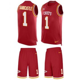 Wholesale Cheap Nike Chiefs #1 Leon Sandcastle Red Team Color Men\'s Stitched NFL Limited Tank Top Suit Jersey
