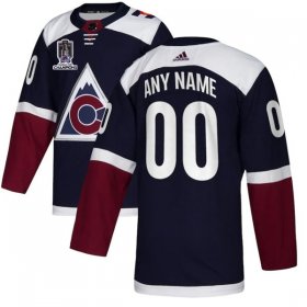 Wholesale Cheap Men\'s Colorado Avalanche Avtive Player Custom 2022 Navy Stanley Cup Champions Patch Stitched Jersey