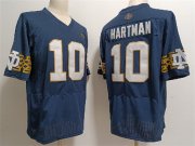 Cheap Men's Notre Dame Fighting Irish #10 Sam Hartman Navy With Name Limited Stitched Jersey