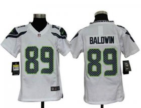 Wholesale Cheap Nike Seahawks #89 Doug Baldwin White Youth Stitched NFL Elite Jersey