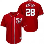 Wholesale Cheap Nationals #28 Kurt Suzuki Red New Cool Base Stitched MLB Jersey