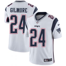 Wholesale Cheap Nike Patriots #24 Stephon Gilmore White Men\'s Stitched NFL Vapor Untouchable Limited Jersey