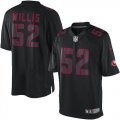 Wholesale Cheap Nike 49ers #52 Patrick Willis Black Men's Stitched NFL Impact Limited Jersey