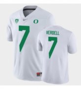 Wholesale Cheap Men Oregon Ducks Cj Verdell Game White College Football Jersey