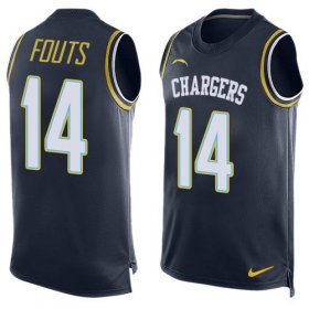 Wholesale Cheap Nike Chargers #14 Dan Fouts Navy Blue Team Color Men\'s Stitched NFL Limited Tank Top Jersey