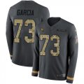 Wholesale Cheap Nike Cardinals #73 Max Garcia Anthracite Salute to Service Men's Stitched NFL Limited Therma Long Sleeve Jersey
