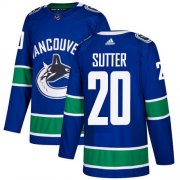 Wholesale Cheap Adidas Canucks #20 Brandon Sutter Blue Home Authentic Stitched NHL Jersey