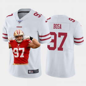 Cheap San Francisco 49ers #97 Nick Bosa Nike Team Hero 1 Vapor Limited NFL 100 Jersey White