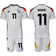 Cheap Men's Germany #11 Julian Brandt White 2024-25 Home Soccer Jersey Suit