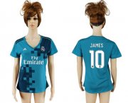 Wholesale Cheap Women's Real Madrid #10 James Sec Away Soccer Club Jersey