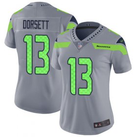 Wholesale Cheap Nike Seahawks #13 Phillip Dorsett Gray Women\'s Stitched NFL Limited Inverted Legend Jersey
