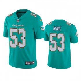 Wholesale Cheap Men\'s Miami Dolphins #53 Cameron Goode Aqua Vapor Untouchable Limited Stitched Football Jersey