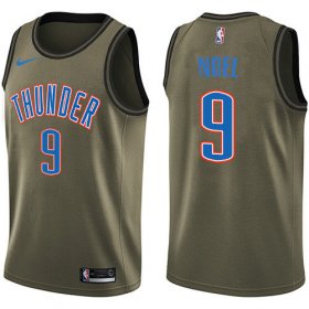 Wholesale Cheap Nike Thunder #9 Nerlens Noel Green NBA Swingman Salute to Service Jersey