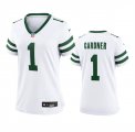 Cheap Women's New York Jets #1 Sauce Gardner White 2024 Football Stitched Jersey(Run Small)