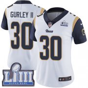 Wholesale Cheap Nike Rams #30 Todd Gurley II White Super Bowl LIII Bound Women's Stitched NFL Vapor Untouchable Limited Jersey