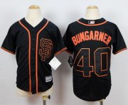 Wholesale Cheap Giants #40 Madison Bumgarner Black Cool Base Stitched Youth MLB Jersey