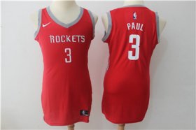 Wholesale Cheap Nike Houston Rockets #3 Chris Paul Red Women Swingman Jersey