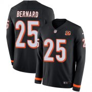 Wholesale Cheap Nike Bengals #25 Giovani Bernard Black Team Color Men's Stitched NFL Limited Therma Long Sleeve Jersey