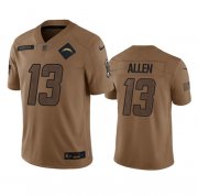 Wholesale Cheap Men's Los Angeles Chargers #13 Keenan Allen 2023 Brown Salute To Service Limited Football Stitched Jersey