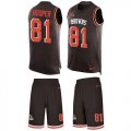 Wholesale Cheap Nike Browns #81 Austin Hooper Brown Team Color Men's Stitched NFL Limited Tank Top Suit Jersey