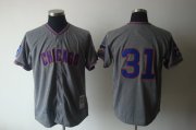 Wholesale Cheap Mitchell And Ness 1968 Cubs #31 Fergie Jenkins Grey Stitched Throwback MLB Jersey