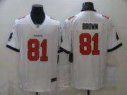 Wholesale Cheap Men's Tampa Bay Buccaneers #81 Antonio Brown White 2020 NEW Vapor Untouchable Stitched NFL Nike Limited Jersey