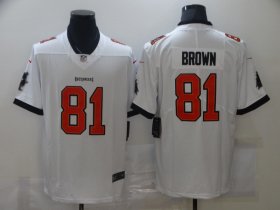 Wholesale Cheap Men\'s Tampa Bay Buccaneers #81 Antonio Brown White 2020 NEW Vapor Untouchable Stitched NFL Nike Limited Jersey
