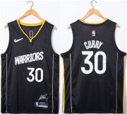 Wholesale Cheap Men's Golden State Warriors #30 Stephen Curry Black 75th Anniversary Stitched Jersey