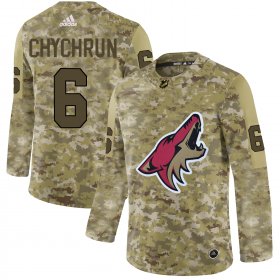 Wholesale Cheap Adidas Coyotes #6 Jakob Chychrun Camo Authentic Stitched NHL Jersey