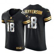 Wholesale Cheap Minnesota Vikings #18 Justin Jefferson Men's Nike Black Edition Vapor Untouchable Elite NFL Jersey