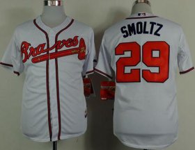 Wholesale Cheap Braves #29 John Smoltz White Cool Base Stitched MLB Jersey