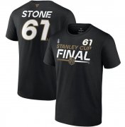 Wholesale Cheap Men's Vegas Golden Knights #61 Mark Stone Black 2023 Stanley Cup Final Authentic Pro Name & Number T-Shirt