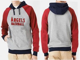 Wholesale Cheap Los Angeles Angels Pullover Hoodie Grey & Red