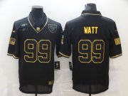 Wholesale Cheap Men's Houston Texans #99 J.J. Watt Black Gold 2020 Salute To Service Stitched NFL Nike Limited Jersey