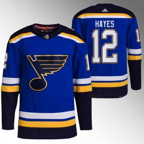 Wholesale Cheap Men\'s St. Louis Blues #12 Kevin Hayes Blue Stitched Jersey