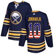 Wholesale Cheap Adidas Sabres #10 Henri Jokiharju Navy Blue Home Authentic USA Flag Stitched Youth NHL Jersey