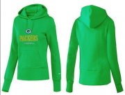 Wholesale Cheap Women's Green Bay Packers Authentic Logo Pullover Hoodie Green