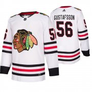 Wholesale Cheap Chicago Blackhawks #56 Erik Gustafsson 2019-20 Away Authentic Player White NHL Jersey