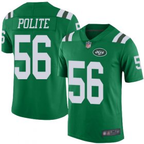 Wholesale Cheap Nike Jets #56 Jachai Polite Green Men\'s Stitched NFL Limited Rush Jersey