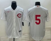 Cheap Men's Cincinnati Reds #5 Johnny Bench 2022 White Field of Dreams Stitched Baseball Jersey